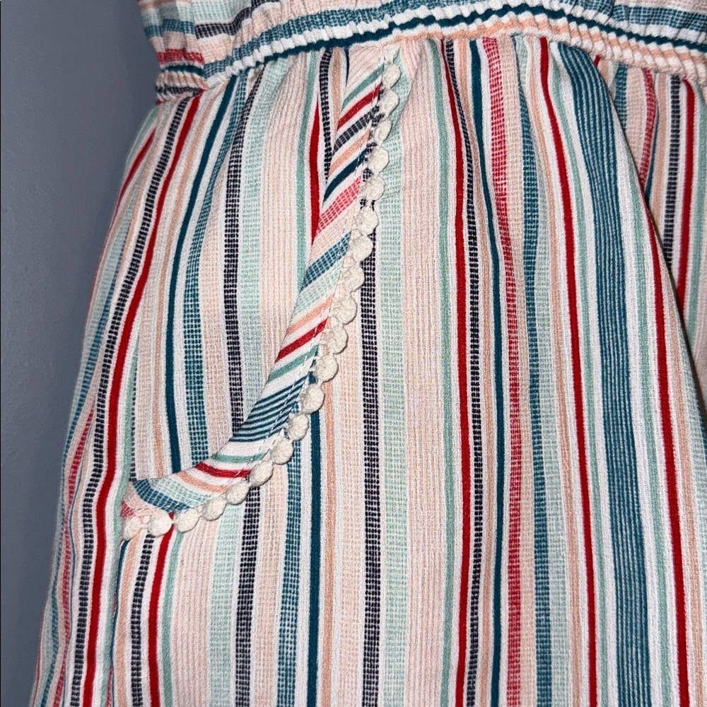 Belle Du Jour Striped Sleeveless Romper - Size Large - Picture 4 of 5
